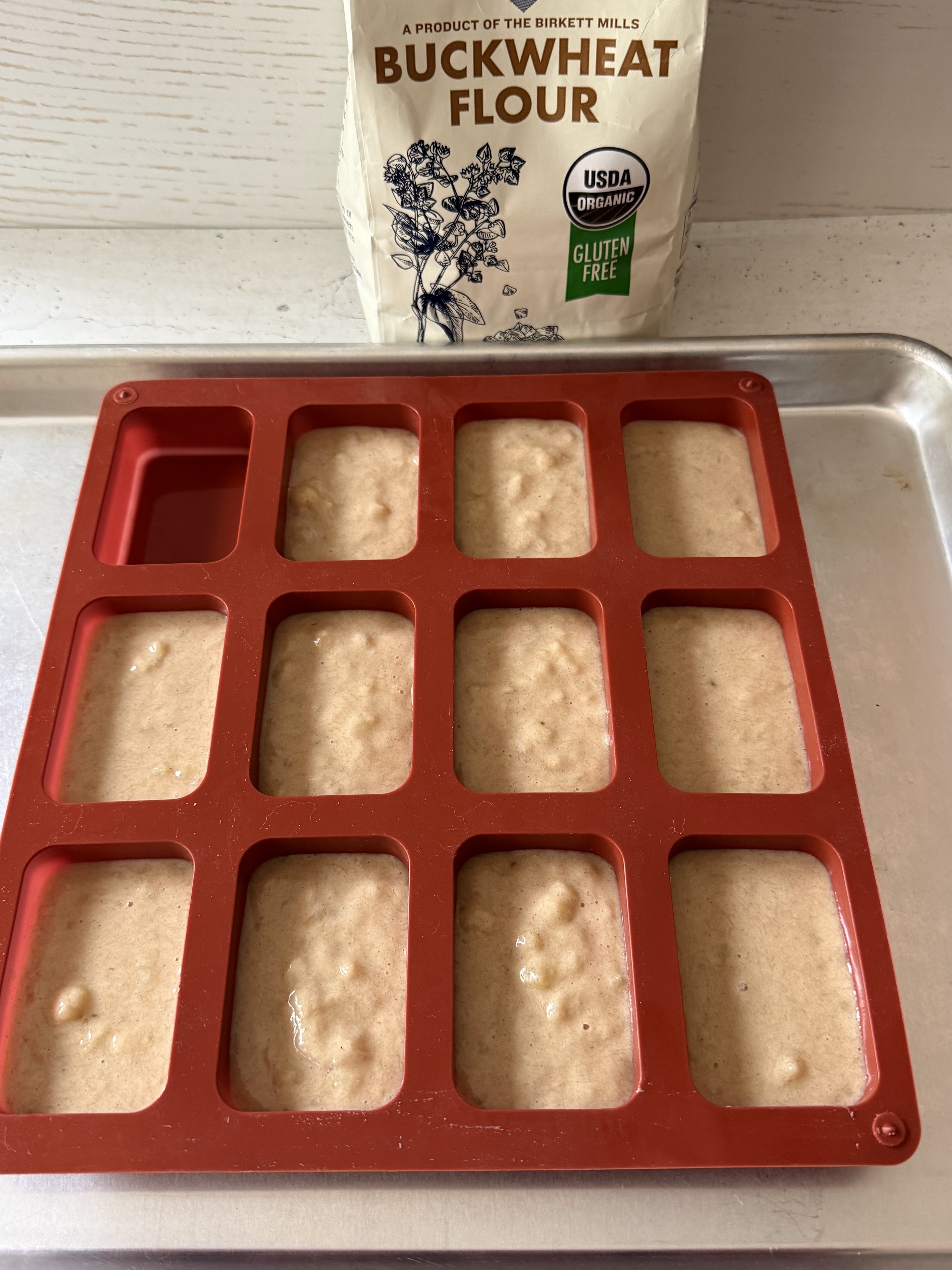 Mini Banana bread using buckwheat flour