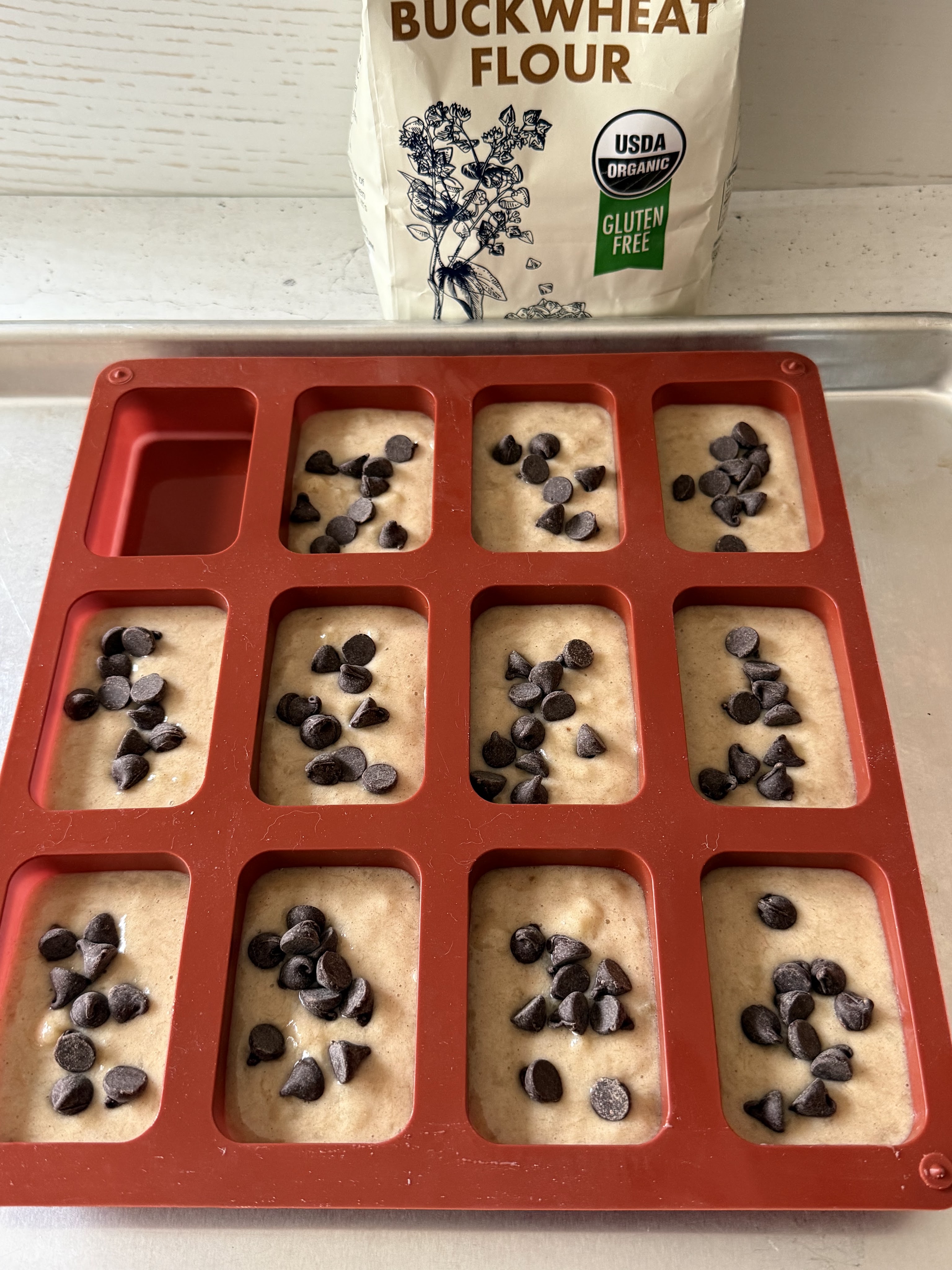 Mini Banana bread using buckwheat flour