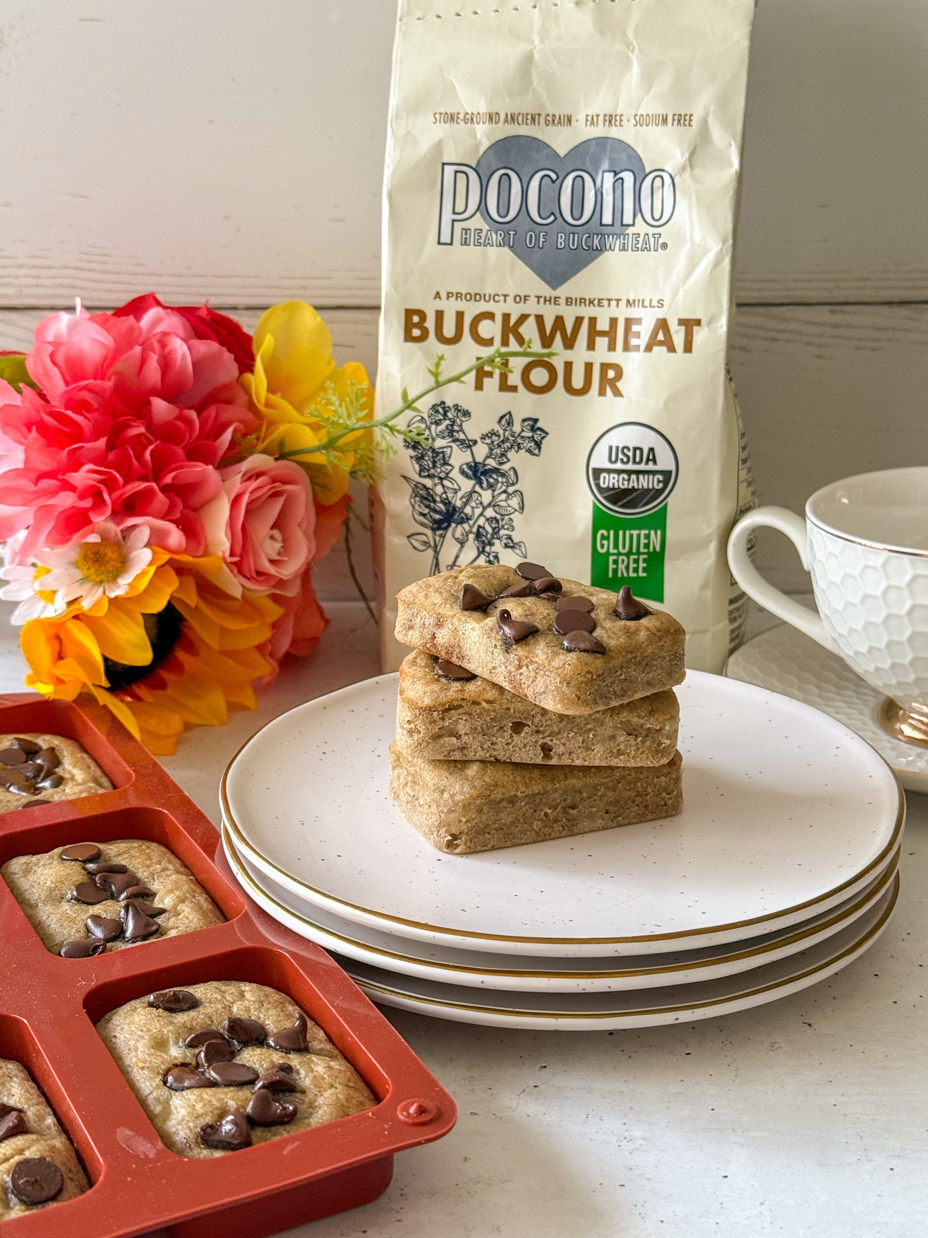 Mini Banana bread using buckwheat flour