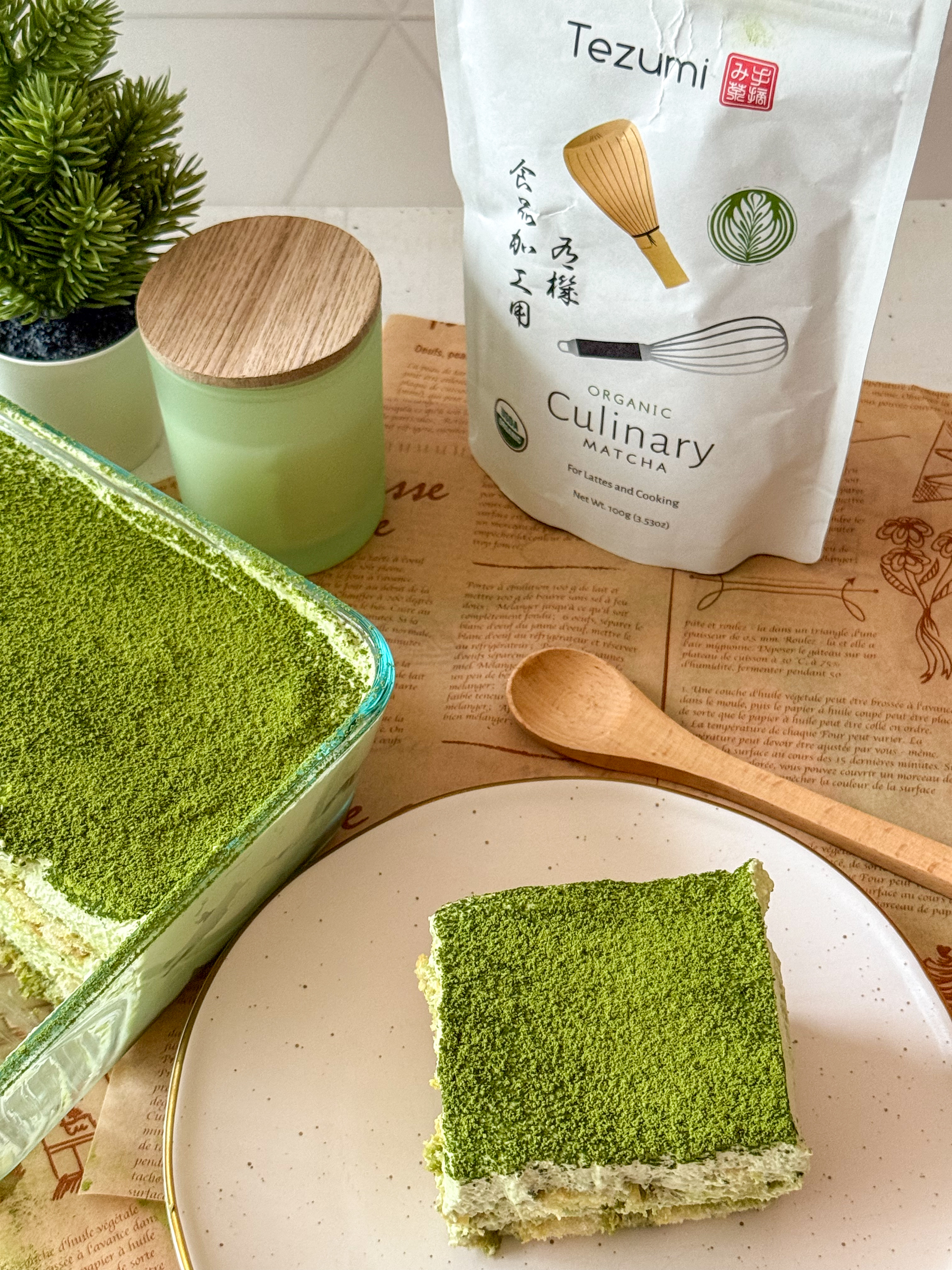 No Bake Matcha Tiramisu