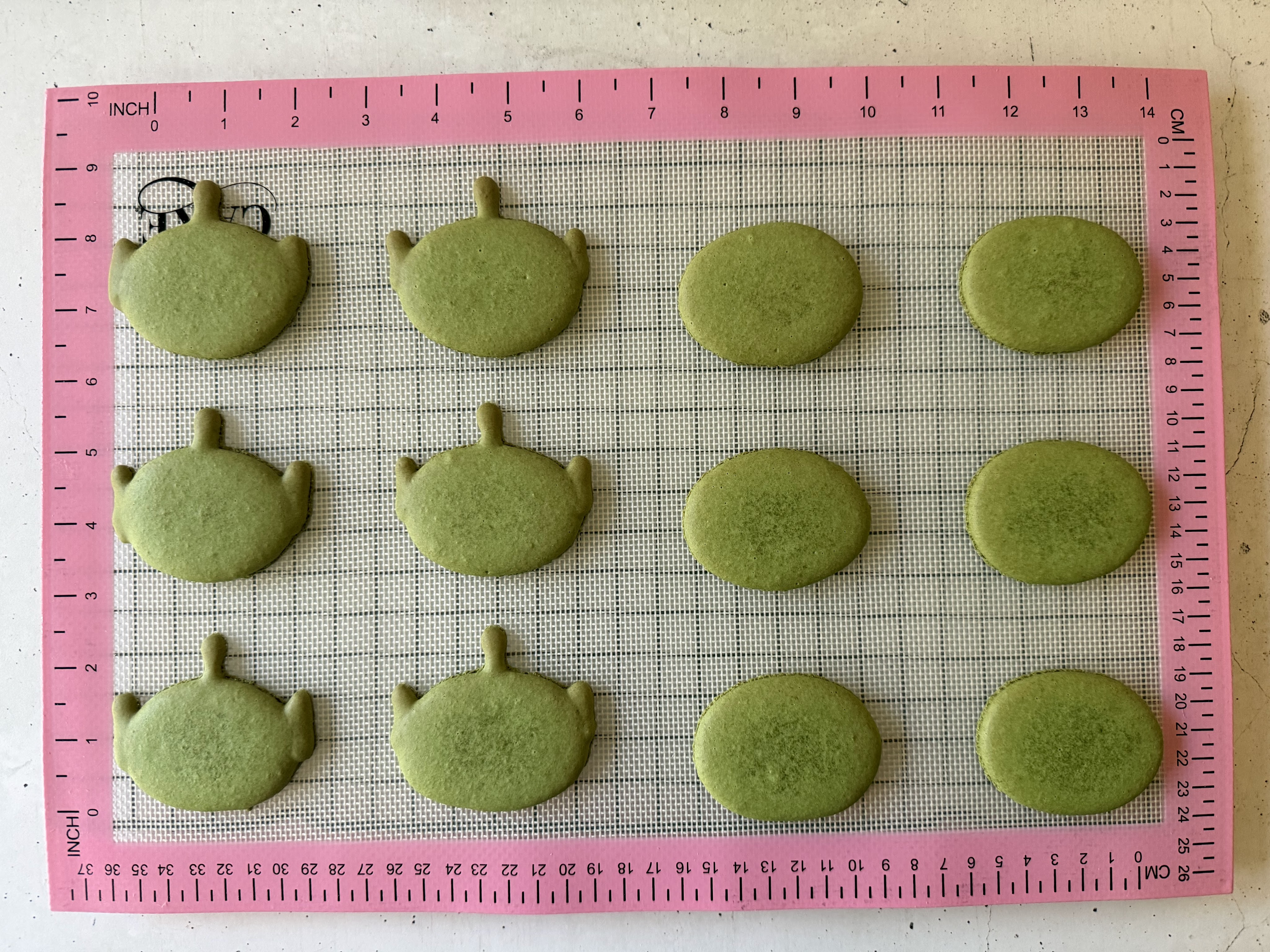 Toy Story Alien matcha macarons
